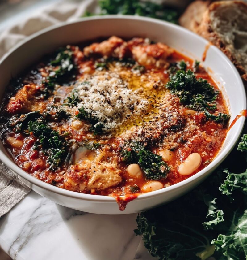 Rustic Italian Tomato Bread Ribollita Soup