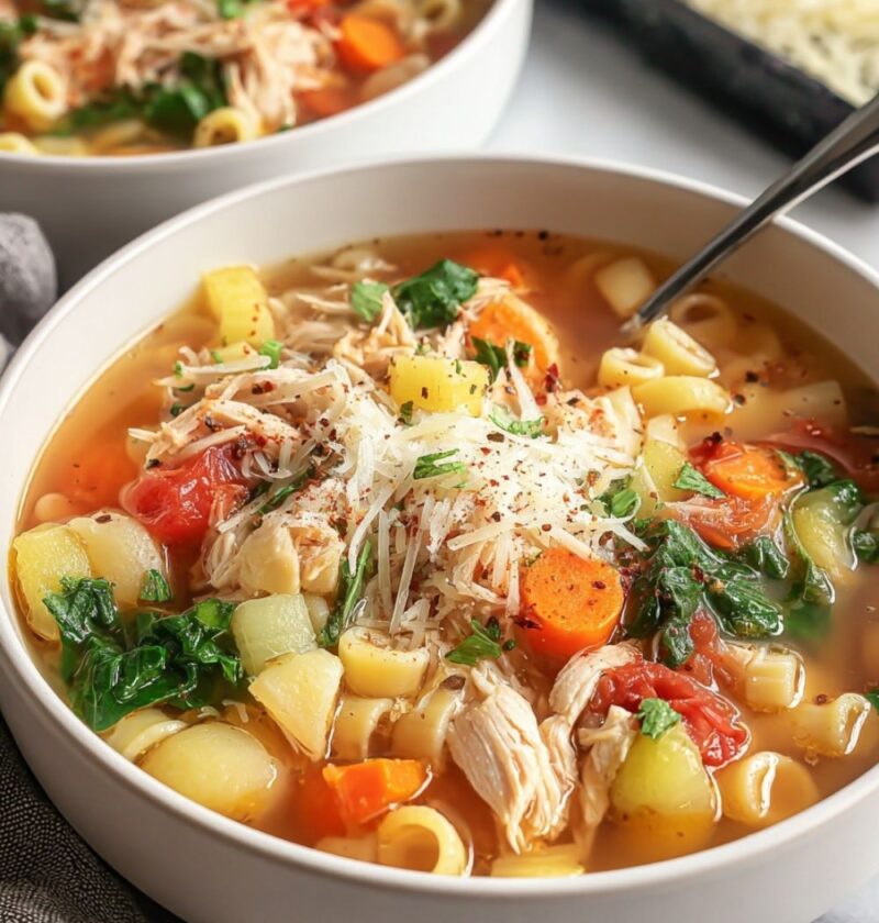 Spicy Italian Chicken Noodle Soup