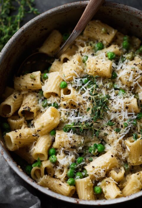 Italian One-pot Pasta With Peas Recipe