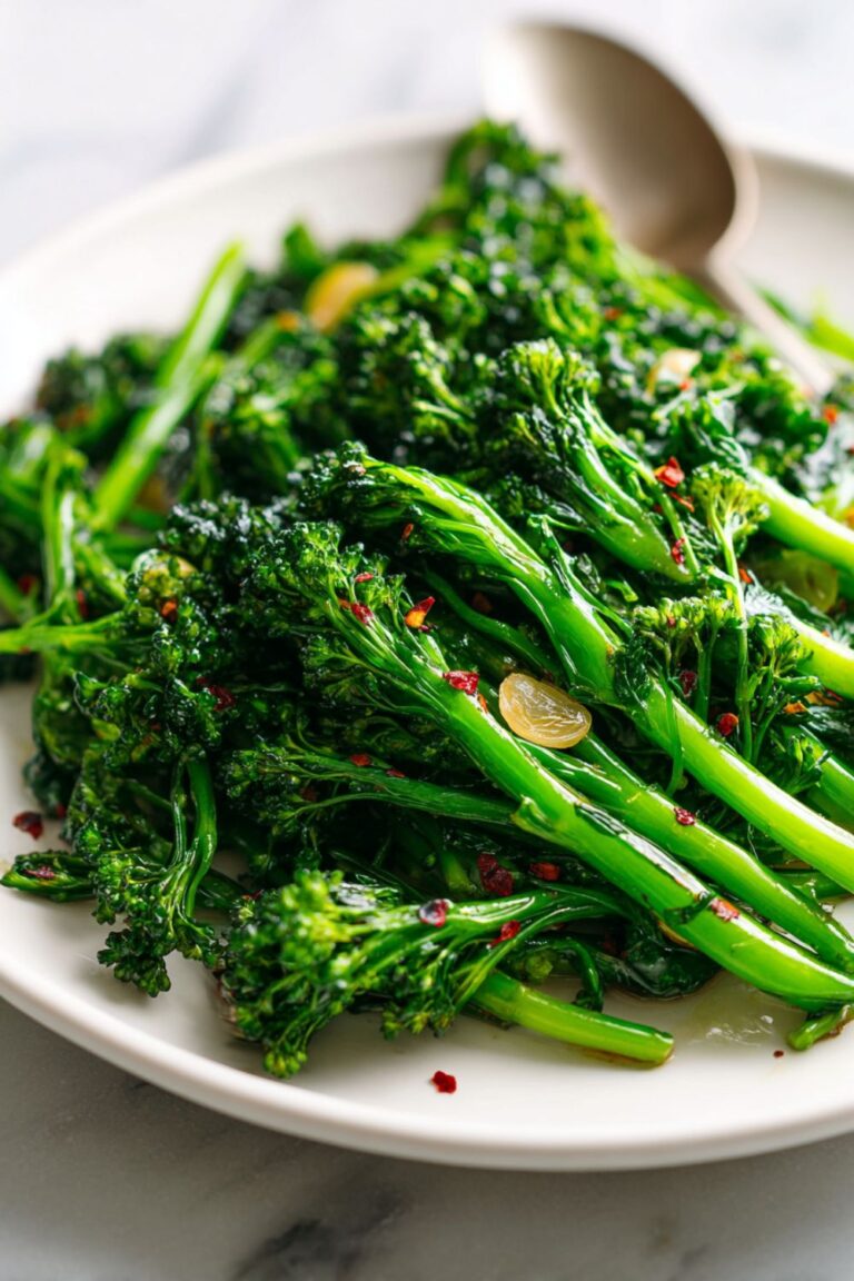 Stanley Tucci Italian Broccoli Rabe with Garlic Recipe