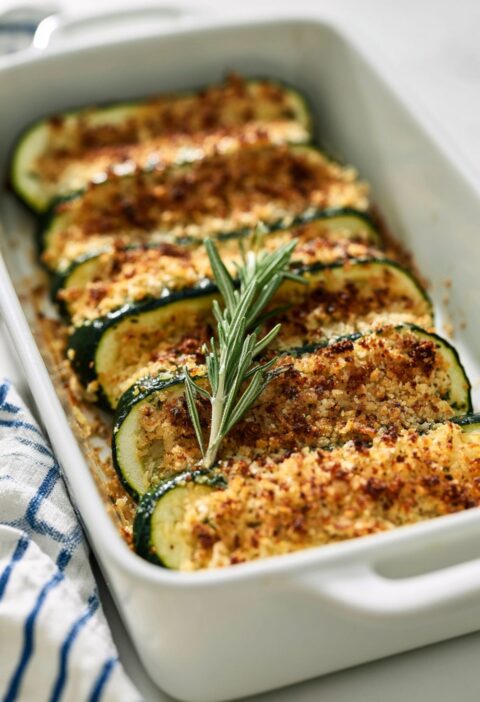 Baked Zucchini with Rosemary