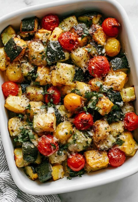 Baked Zucchini with Tomatoes