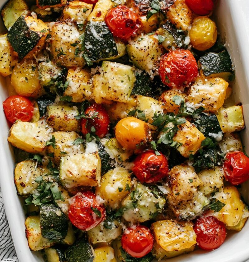 Baked Zucchini with Tomatoes