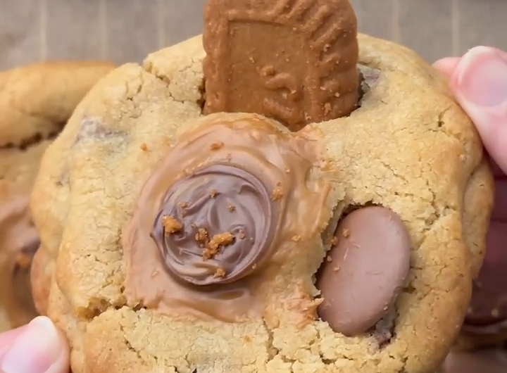 Dairy Milk Biscoff Inspired Cookies