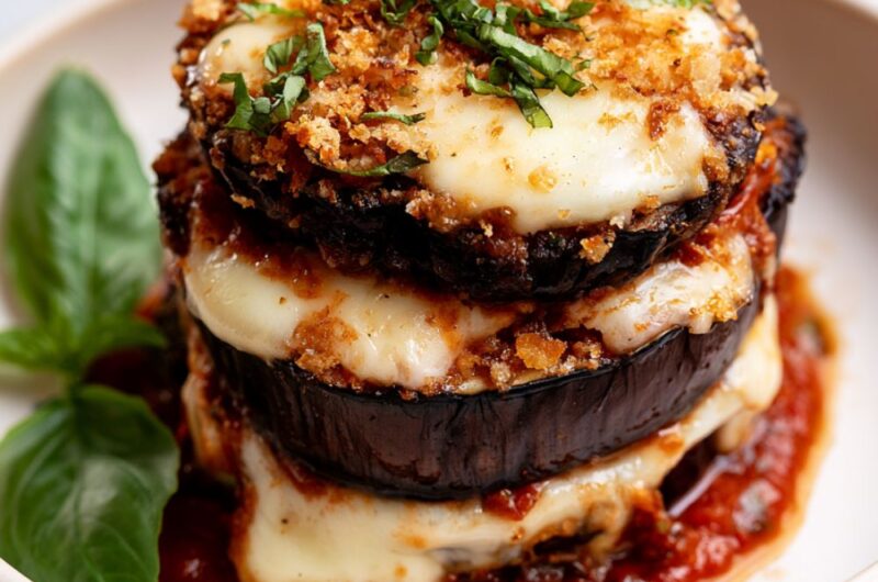 Eggplant Mozzarella Stacks