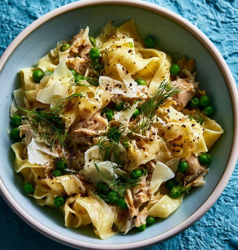 Pappardelle Pasta with Peas