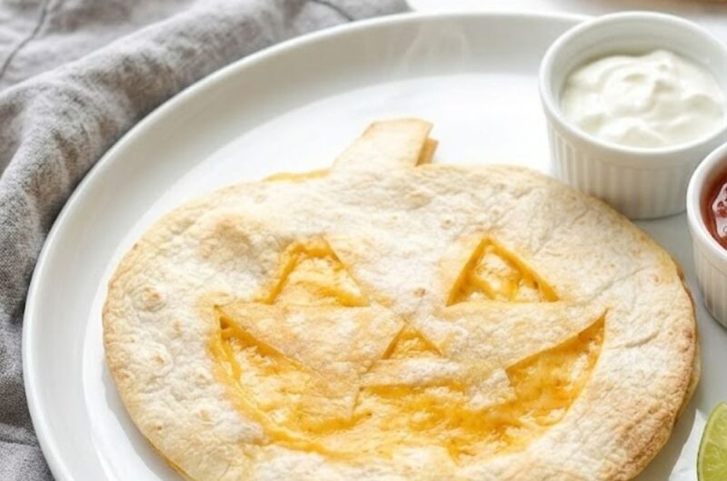 Jack-o-Lantern Quesadillas