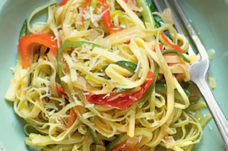 Straw and Hay with Zucchini and Pecorino